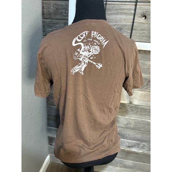 Alternative vintage soft brown women's t shirt Scott Pilgram women's size small - Picture 2 of 6